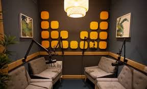 Behind the scenes studio moment
